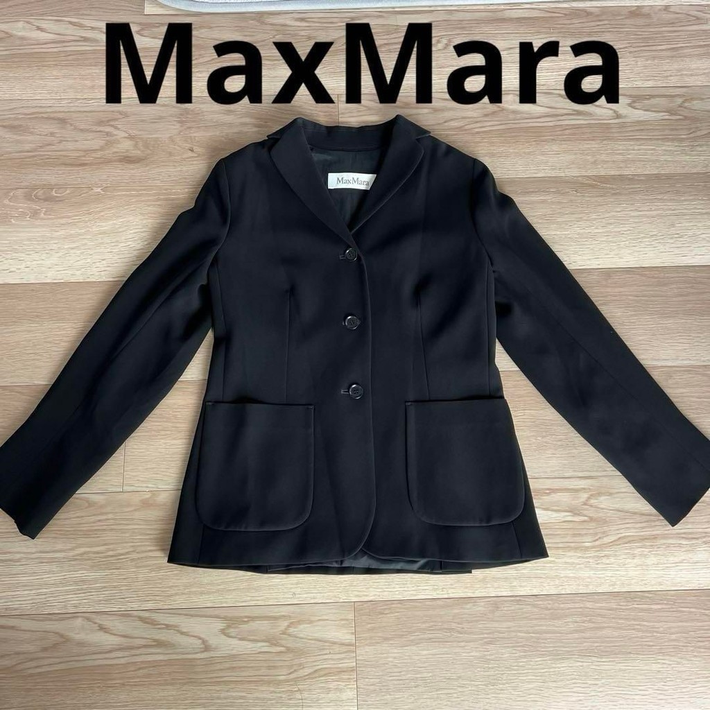 二手 - 義大利 MaxMara 黑色夾克 36