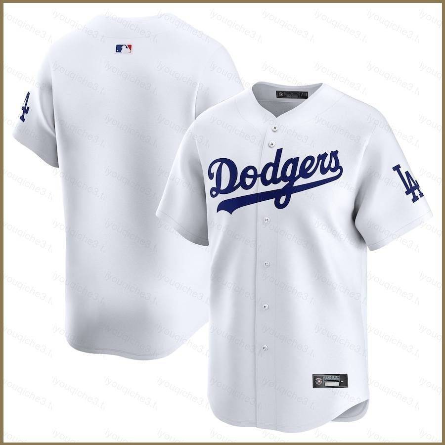 2024-2025 MLB 洛杉磯道奇隊主場球衣棒球開衫 T 恤運動上衣球迷版