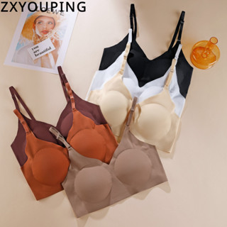Zxyouping文胸無鋼圈女內衣大碼薄背聚攏吊帶透氣無痕運動舒適