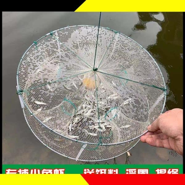 釣蝦竿 龍蝦竿 魚網白色圓形折疊5嘴捕魚籠蝦籠蝦網捕小魚網漁網捕魚加粗黃鱔籠