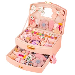 台灣出貨 兒童首飾盒禮盒套裝女孩生日禮物公主過家家玩具DIY手工飾品禮盒