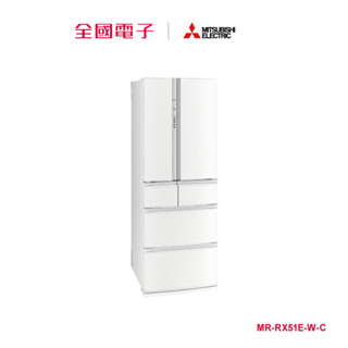 【福利品A+】 三菱513L六門美型鋼板日製冰箱白 MR-RX51E-W-C 【全國電子】