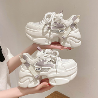 ［DOMO］隱形內增高老爹鞋女2024年春季新款小個子增高8cm顯瘦休閒運動鞋