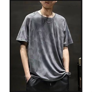 【HOT 本舖】男裝 M-5XL 印花標準 夏季 城市風貌 青春流行T恤 ins潮 五分袖 時尚 氣質 圓領上衣男