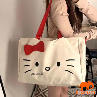 【現貨】可愛Kitty貓 少女校園衣服收納袋 輕便拉桿旅遊包 出差手提行李收納包