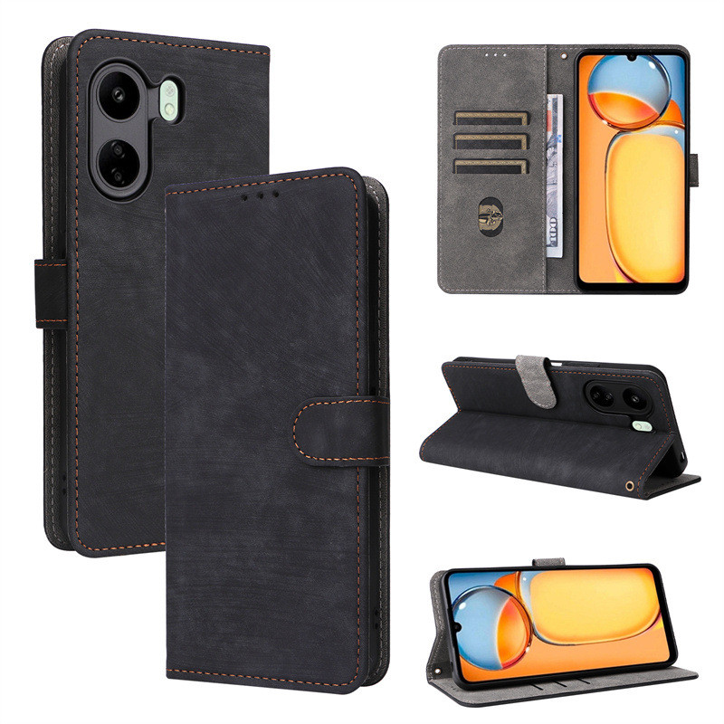 免運✅台灣現貨✅適用小米 小米Poco C65 4G手機殼紅米13C 4G手機皮套插卡支架redmi掛繩防摔手機殼保護套