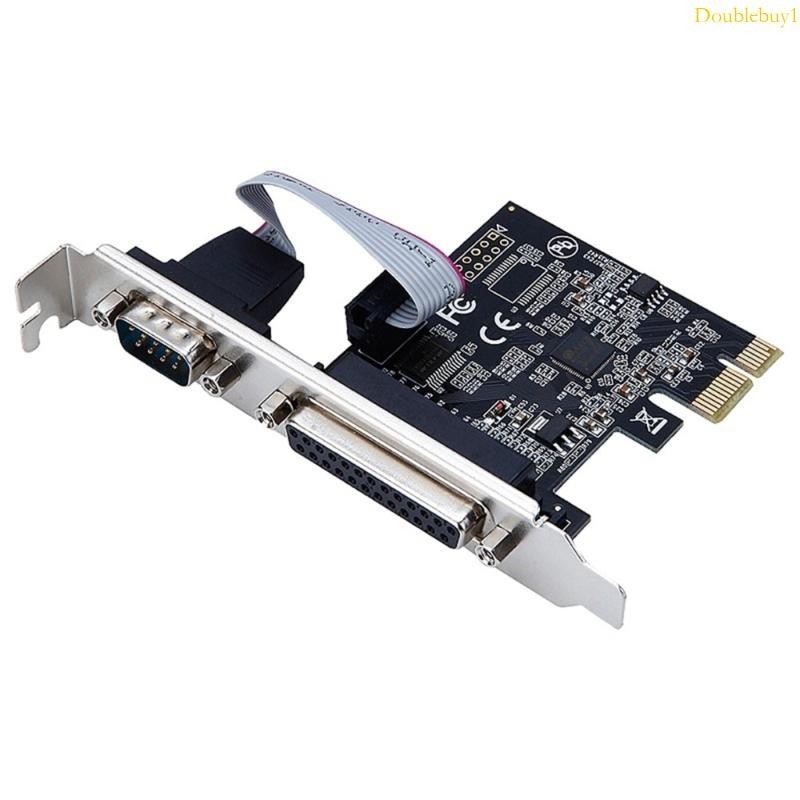 Dou AX99100 芯片 PCIE 轉接卡 RS232 串口 COM DB25 打印機並口 LPT 轉 PCI Ex