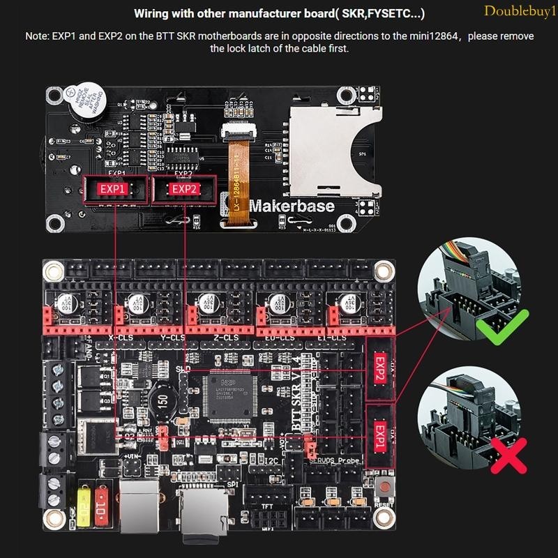 Dou 3D 打印機配件 MINI12864 V3 0 用於智能液晶顯示器支持 Marlin DIY