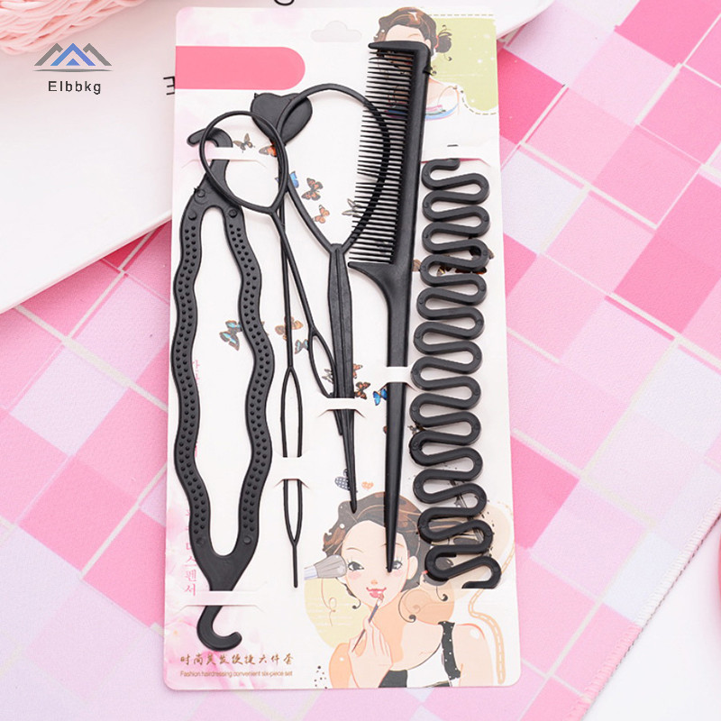 Eibbkg 6 件/套兒童捲髮器髮辮保養螺旋扭發造型工具全新