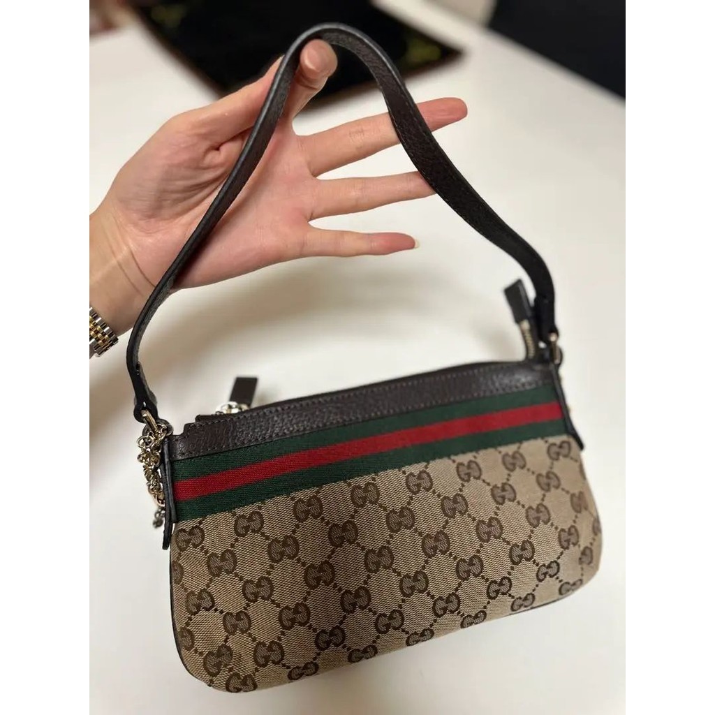 GUCCI 古馳 小包包 肩背包 GG Canvas 帆布 日本直送 二手