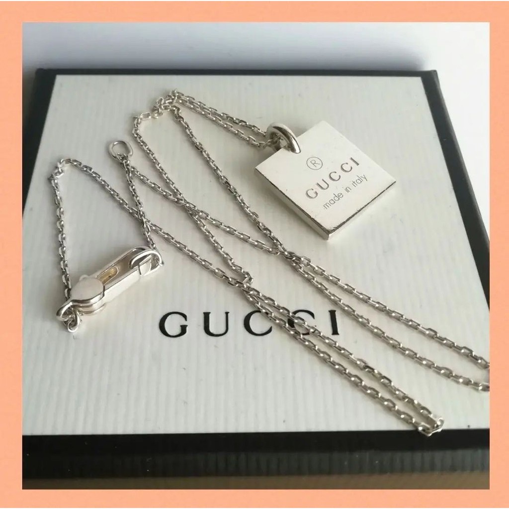 GUCCI 古馳 項鍊 SV925 男女通用 方形 mercari 日本直送 二手