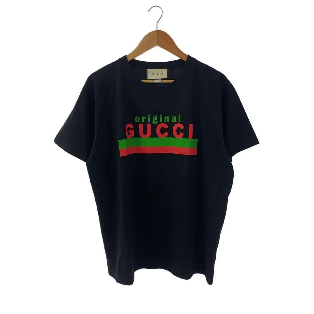 Gucci 古馳 603T恤 襯衫棉 黑色 日本直送 二手