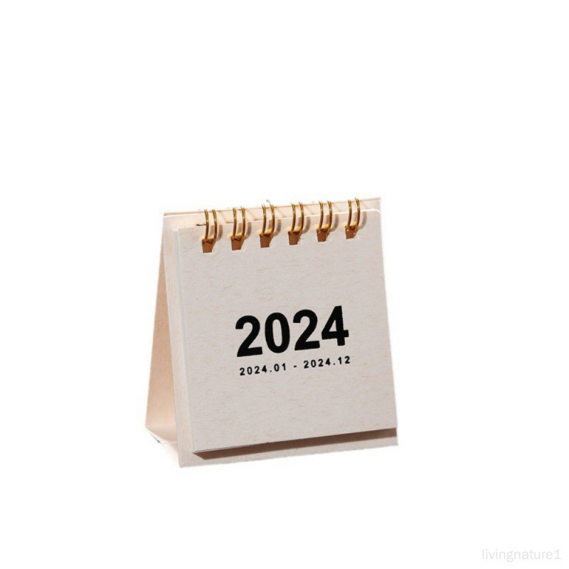2024年迷你簡約小檯曆  ins創意口袋便攜日曆 打卡計劃桌面擺件