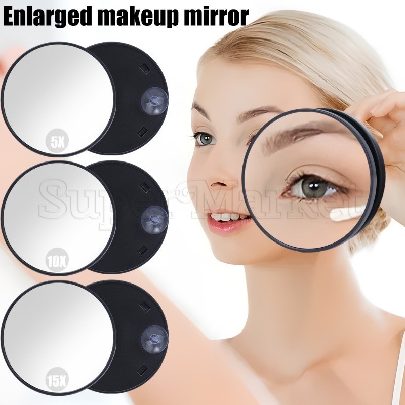 [精選] 放大化妝鏡 - 吸盤鏡子 - 高清眼鏡 - 圓形、便攜、防摔 - 美容工具 - 浴室用品