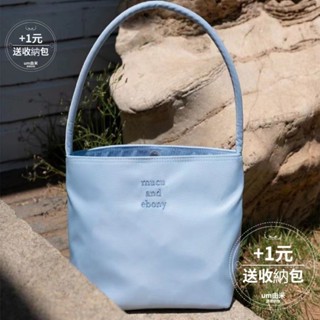 韓國東大門2024新款水桶包 高級感手提包 女簡約休閒百搭手提包 尼龍腋下包