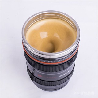 💯臺灣出貨#禮品創意鏡頭盃咖啡攪拌盃304不銹鋼內膽磁吸300ML建議泡260ML