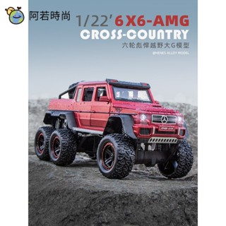 🌈阿若時尚▪︎模型車 1：22賓士 賓士 G63 AMG 6X6模擬開門原廠授權閤金車模 聲光迴力汽車模型裝飾收藏擺件