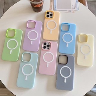 豪華磨砂果凍色磁性硬手機殼適用於 IPhone 16 Pro Max 15 14 13 12 11 16 Plus 外殼