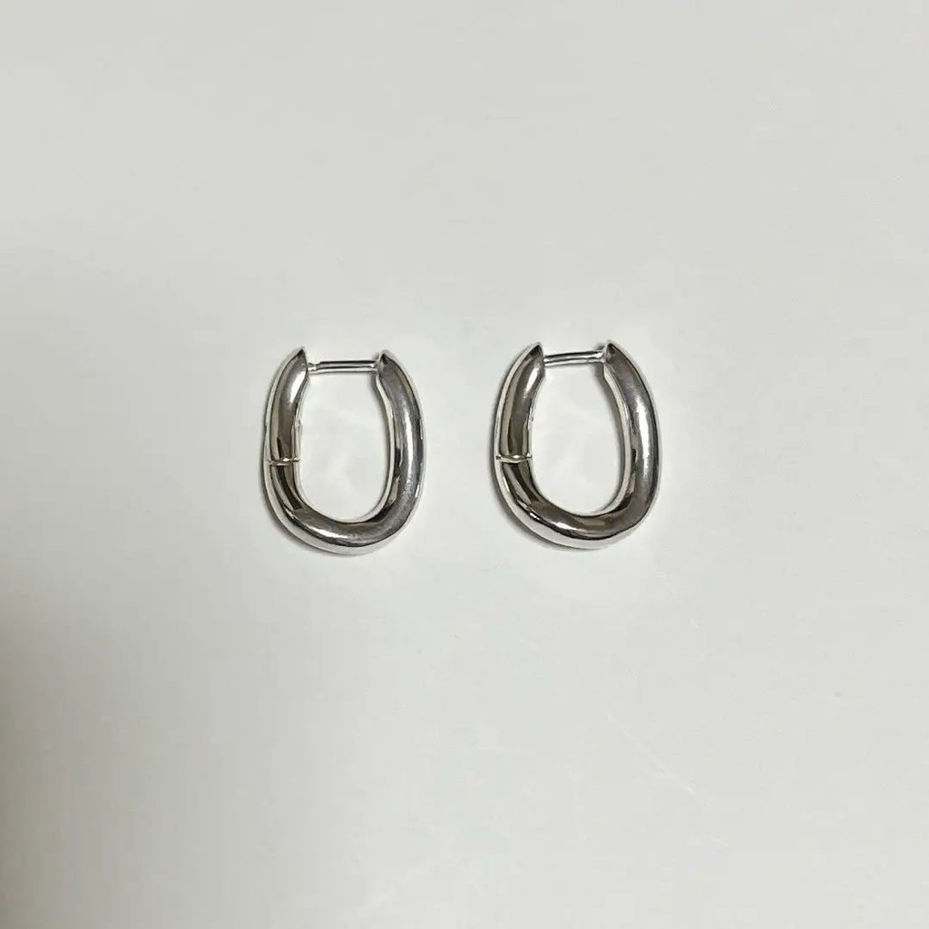 Jouete 耳環 hoop silver 925 曲線 日本直送 二手