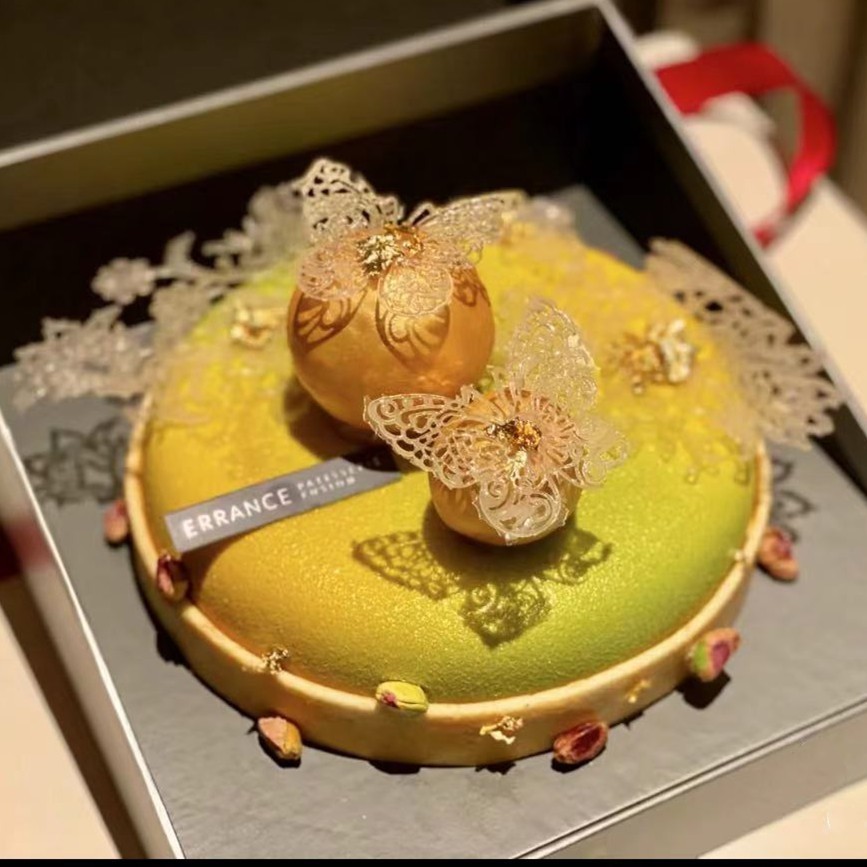 8連鏤空蕾絲蝴蝶翻糖巧克力甜品法餐菜裝飾點綴矽膠模具脆片磨具