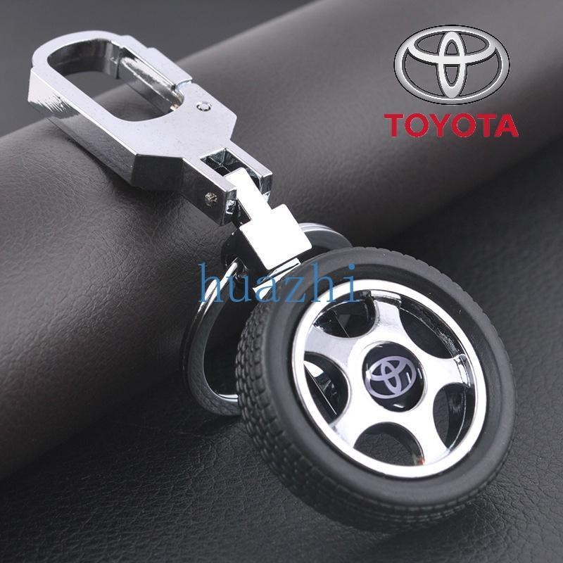 豐田 Rush Wigo Innova Vios 汽車造型配件的汽車標誌鑰匙扣汽車鑰匙扣輪胎車輪鑰匙扣