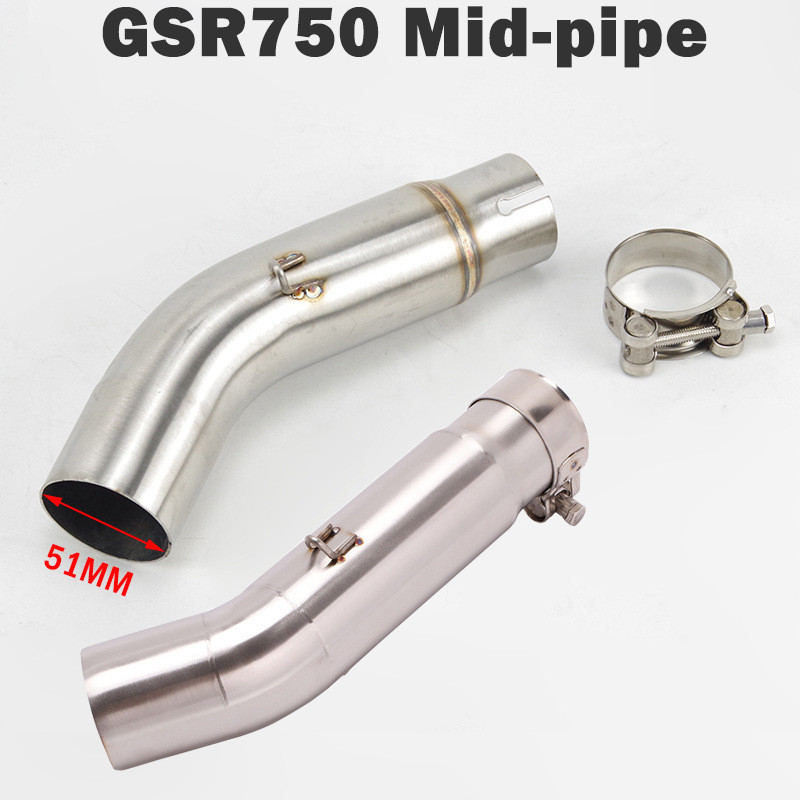 熱銷 機車排氣管不鏽鋼中間管連接管GSXS750 GSR750 BK750改裝配件