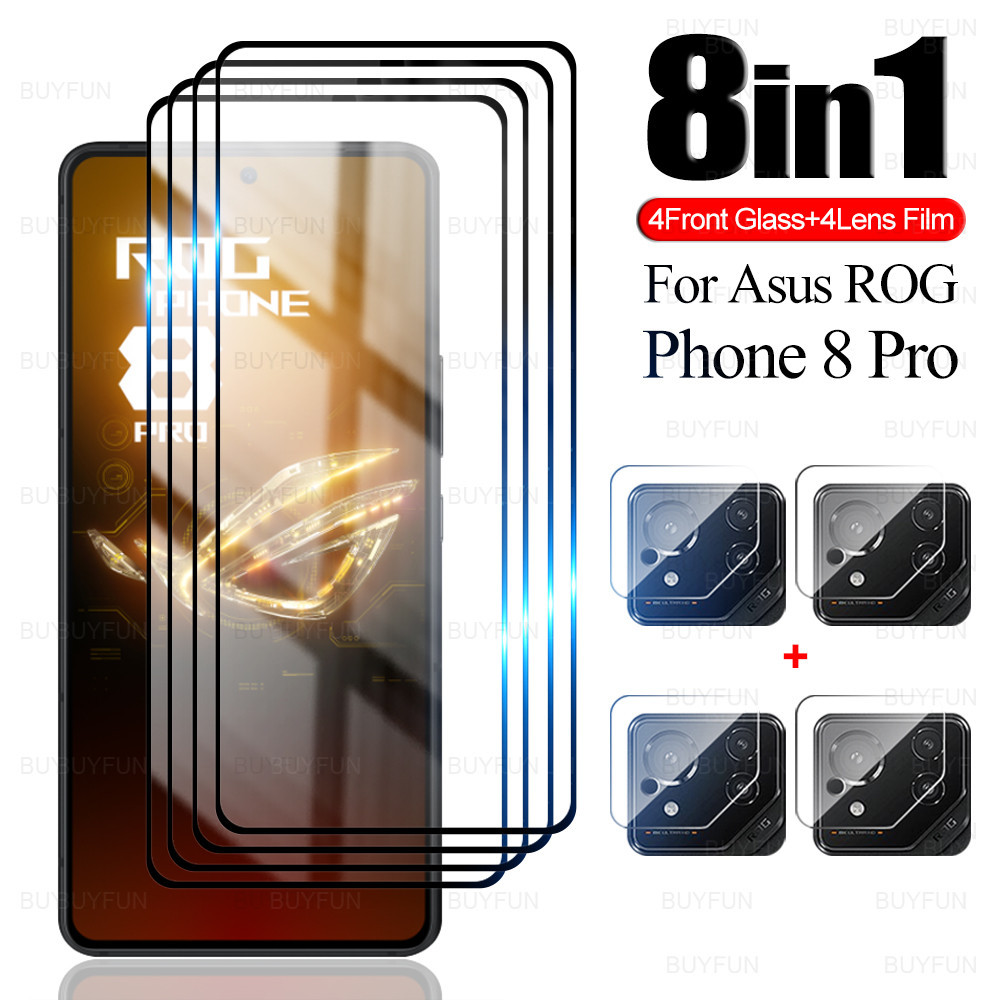 8to1 適用於華碩 ROG Phone 8 Pro 手機殼鋼化玻璃保護膜 Phone8 8Pro Phone8pro