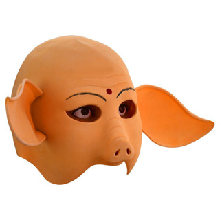 AF西遊記豬八戒面具 耳朵豬頭cosplay年會表演道具 豬臉乳膠頭套