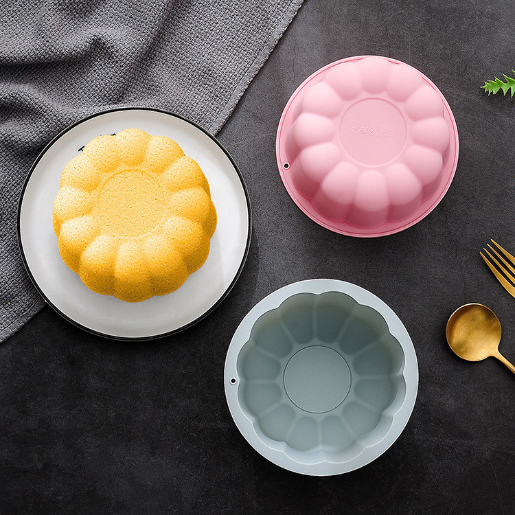 花型蛋糕模 簡約波紋布丁麵包烤盤模具 烘焙工具 矽膠果凍模具