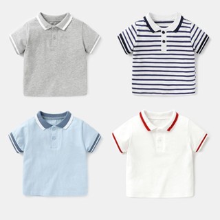 男兒童POLO衫短袖T恤0-3歲男童薄款寶寶女兒童上衣兒童幼兒外出打底衫