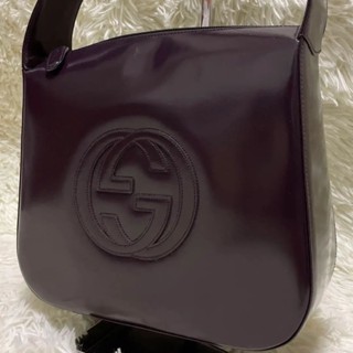 GUCCI 古馳 手提包 Interlocking系列 專利 皮革 漆皮 mercari 日本直送 二手