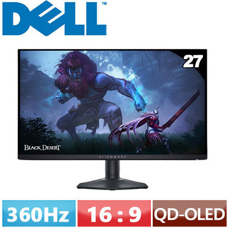 DELL 27型 Alienware QD-OLED 曲面遊戲專用顯示器 AW2725DF