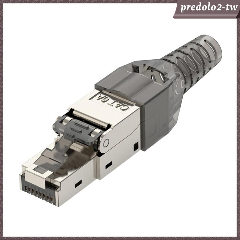 [PredoloffTW] Rj 45 連接器 50U 無需工具 Cat6A 網絡電纜 FTP 重複使用模塊 8P8C