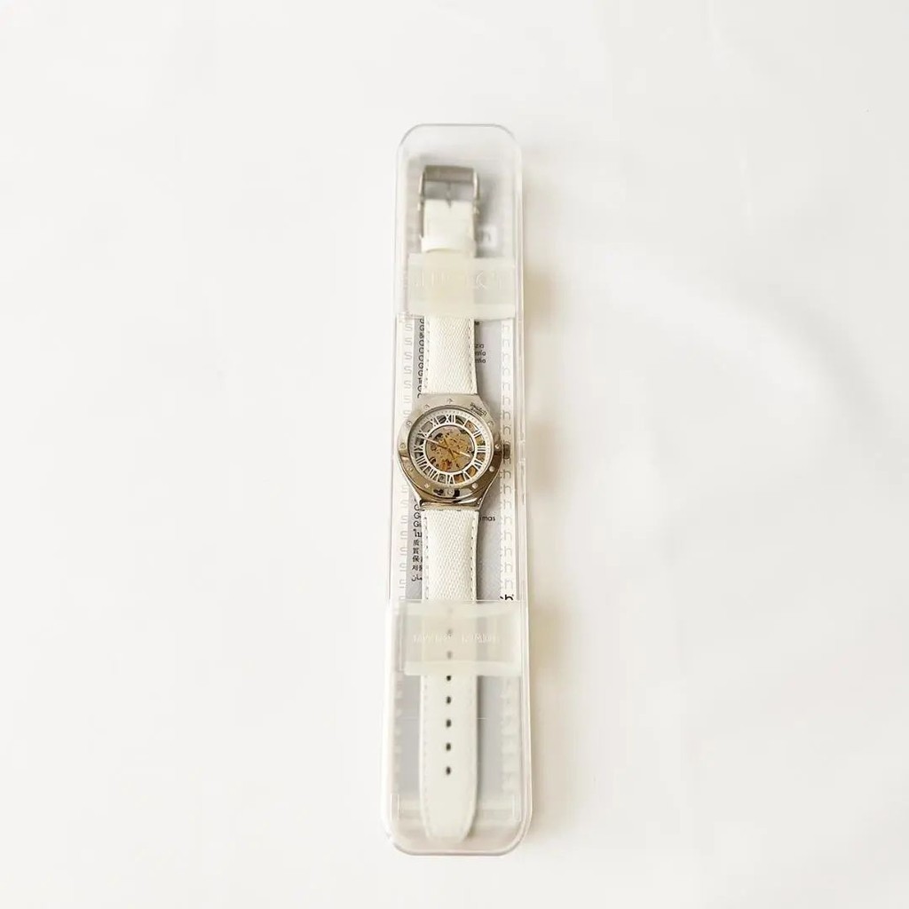 近全新 Swatch 手錶 IRONY BIG MATIC WHITE 白色 clear mercari 日本直送 二手