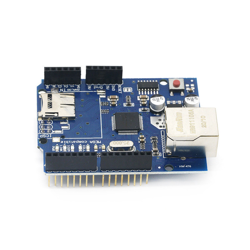 2件裝 Shield W5100網路擴展板 SD卡擴展適用於Arduino開發板 Mega 2560