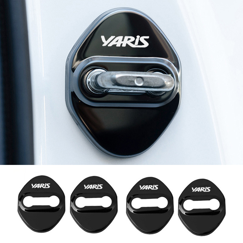 For4pcs 車門鎖蓋保護汽車配件適用於 Yaris 10 系列 Yaris Cross 10 系列 2020-202