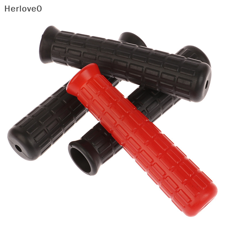 Herlove 2 件套輪輞橡膠手柄蓋套件防滑減震圓管黑色通用手柄工具 TW