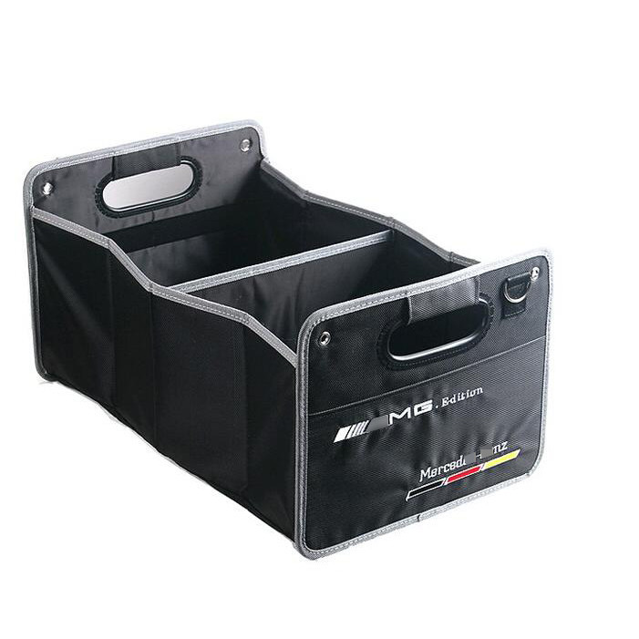 適用於賓士汽車內飾改裝用品 全系車型通用 車用後備箱收納 儲物箱 摺疊收納箱