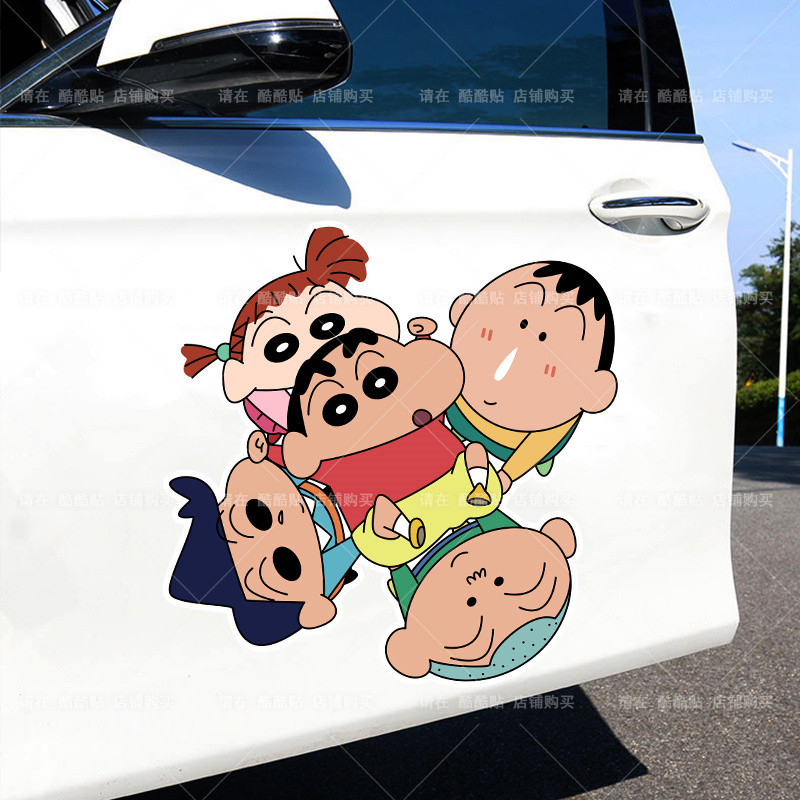 車裝飾個性蠟筆小新車身可愛摩託機車貼