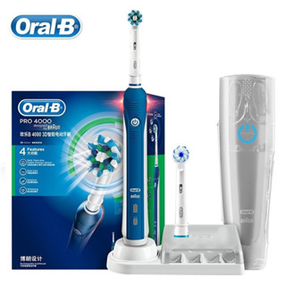 Great Oral B Pro 4000 電動牙刷可充電超聲波 3D 智慧牙齒美白刷成人去汙防水