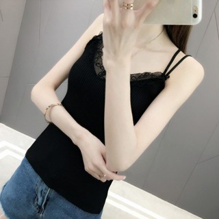 【HOT 本舖】 學生春秋美背吊帶夏季女裝網紅小眾背心外穿西裝內搭打底蕾絲上衣