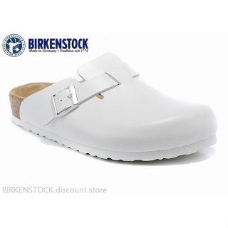 Birkenstock BIRKENSTOCK Boston 經典白色軟木皮革涼鞋男士女士 34-46999999999