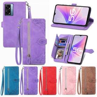OPPO Reno 10 Pro+ A79 realme 12x 插卡拉鏈包 Reno 11 Pro翻蓋插卡保護手機皮套