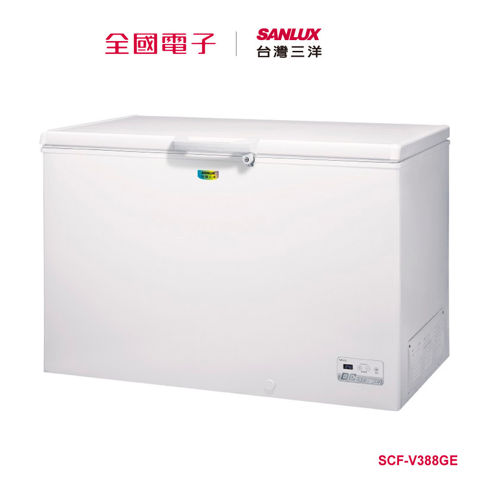 台灣三洋388L變頻上掀式冷凍櫃  SCF-V388GE 【全國電子】
