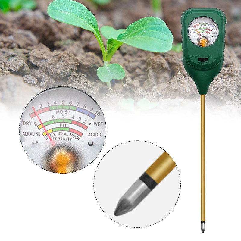 土壤濕度計 3 合 1 PH 陽光測試儀盆栽花園樹木測試