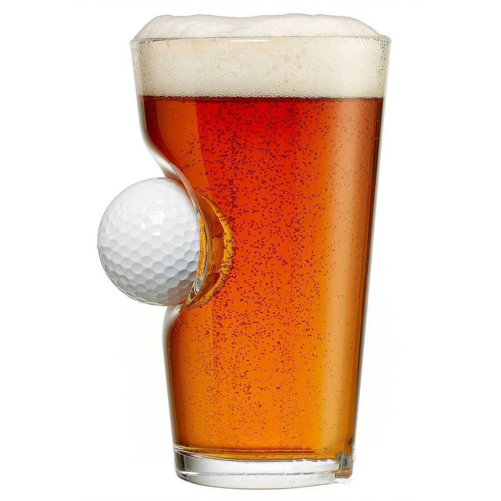 【创意】 杯 水杯 高端水杯 Xnells 高爾夫啤酒杯 高爾夫球嵌入 創意酒杯 紀念一桿進洞