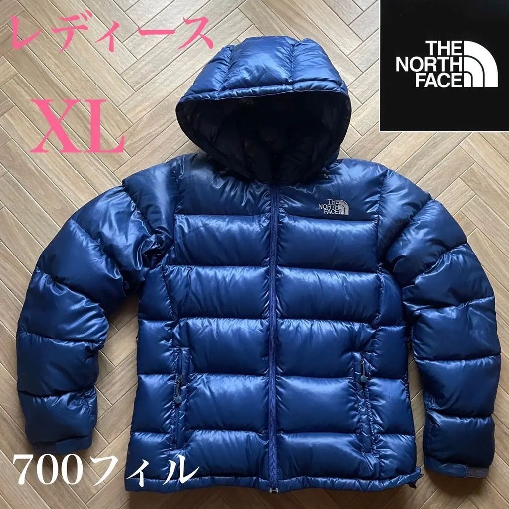 THE NORTH FACE 北面 羽絨服 帽T 700FP XL 藍色 女裝 日本直送 二手