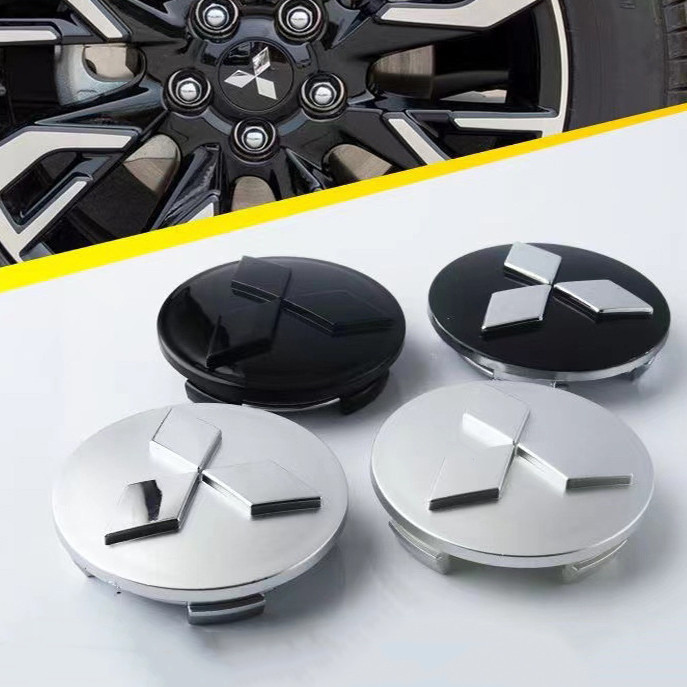 60MM 三菱 輪轂蓋 原裝車輪胎 中心蓋 標誌 ABS 電鍍 三菱 輪轂中心蓋 汽車輪轂改裝 汽車外觀裝飾配件