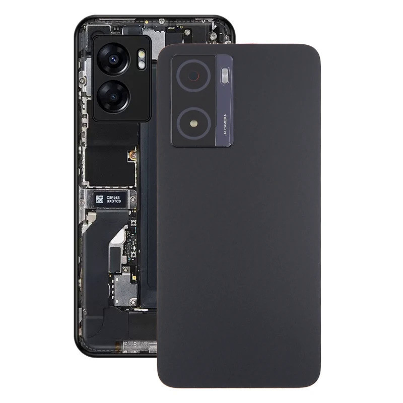 適用於 OPPO A57 5G 原裝電池後蓋帶相機鏡頭蓋後殼更換(黑色)