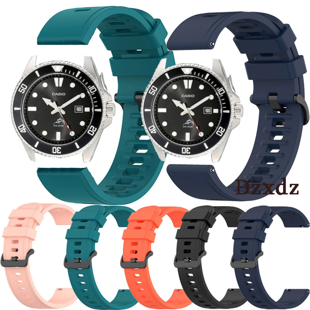 卡西歐 MDV106-1A 智能手錶錶帶矽膠腕帶卡西歐 MDV106-1A 智能手錶錶帶手鍊配件